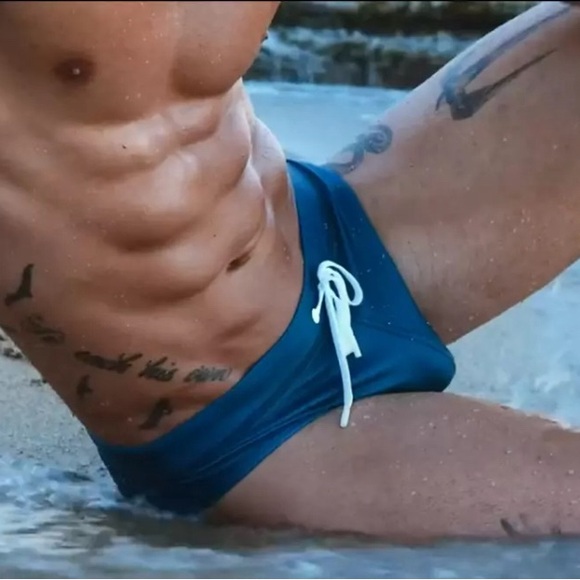 2(X)IST 2xist “Rio” Submerged/Cerulean Blue Swim Brief S/Small Rare - Picture 10 of 10